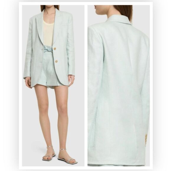 Zimmermann Natura Mint Linen Jacket Size 8 NWT $1350 - Picture 3 of 11